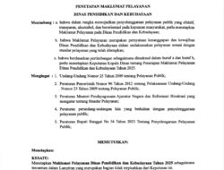 PENETAPAN MAKLUMAT PELAYANAN DINAS PENDIDIKAN DAN KEBUDAYAAN